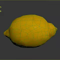 Fresh Yellow Lemon With Smooth Textured Skin On Dark Reflective Surface