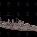 Detailed Historical Naval Warship Model With Turrets And Deck Features