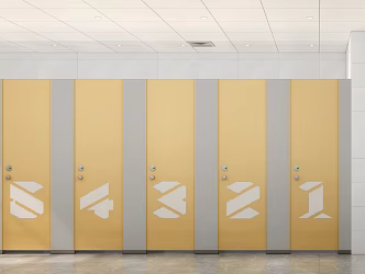 modern public toilet 3d model