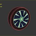 Sleek Automotive Tire with Stylish Black Silver Alloy Wheel and Multi Spoke Design