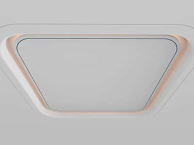 Modern Minimalist Ceiling Design With Embedded Lighting And Smooth White Surface 3d model