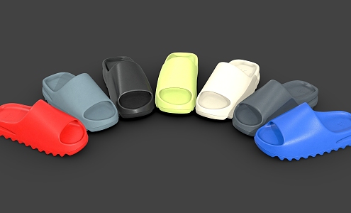 Slippers Plastic Shoes 3d model