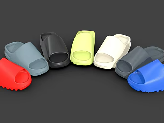 Slippers Plastic Shoes 3d model