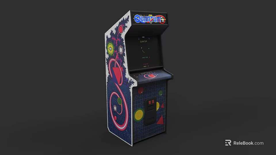 Super Play Standalone Arcade Machine Entertainment Appliance With Colorful Design And Game Screen 3d model 