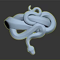 Contemporary Elegant Jewelry Ring With Unique Metallic Abstract Flowing Lines Design