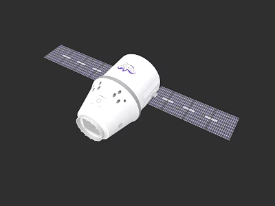 Efficient White New Energy Car With Solar Panels And Blue Logo 3d model