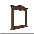 Classic Style Mirror With Intricate Carved Wooden Frame And Elegant Decorative Design