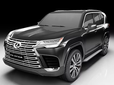 Black Lexus SUV With Bold Front Grille Sleek Body And Alloy Wheels 3d model