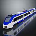 modern train light rail subway high-speed rail 3d model