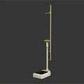 Digital Height And Weight Weighing Scale With Platform Base Column And 3d model