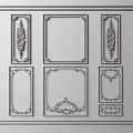Intricate Carved Decorative Panels in Various Shapes with Elegant Patterns in Classic Frame
