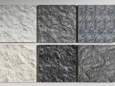 Various Textured Decorative Wall Panels In Multiple Colors For Interior Design 3d model