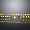 Expression package WeChat expression package cartoon expression cartoon face emoticon Yan text 3d model