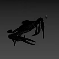 Realistic 3D Rendering Of Blue Spotted Crab With Extended Claws And Legs