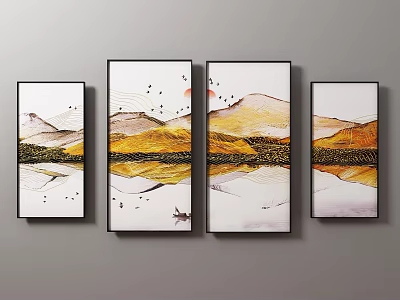 New Chinese Landscape Painting 3d model