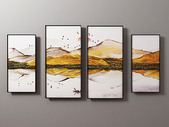 New Chinese Landscape Painting 3d model