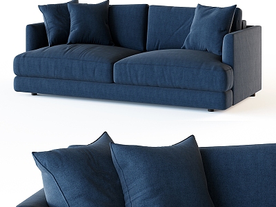 Sofa bed Ibiza blue 3d model