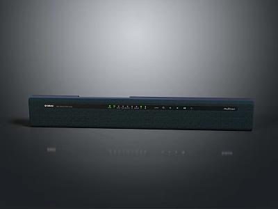 Modern Dark Soundbar With Control Buttons And LED Indicators For Home Entertainment 3d model