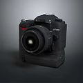 High Quality Professional Black Digital Camera D7000 Model With Detachable Lens 3d model
