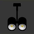 Modern Black Dual Head Spotlight Fixture Ideal for Household Interior Lighting