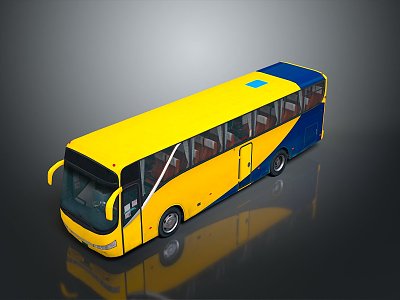 Bus Large Bus CMB Medium Van Large Van Bus School Bus Van Box Car 3d model