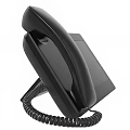 Black Fixed Telephone With Handset Coiled Cord Square Base And Display Screen Design 3d model