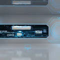 Futuristic Interface Design With Blue Lines Circular Patterns And Display Screen 3d model