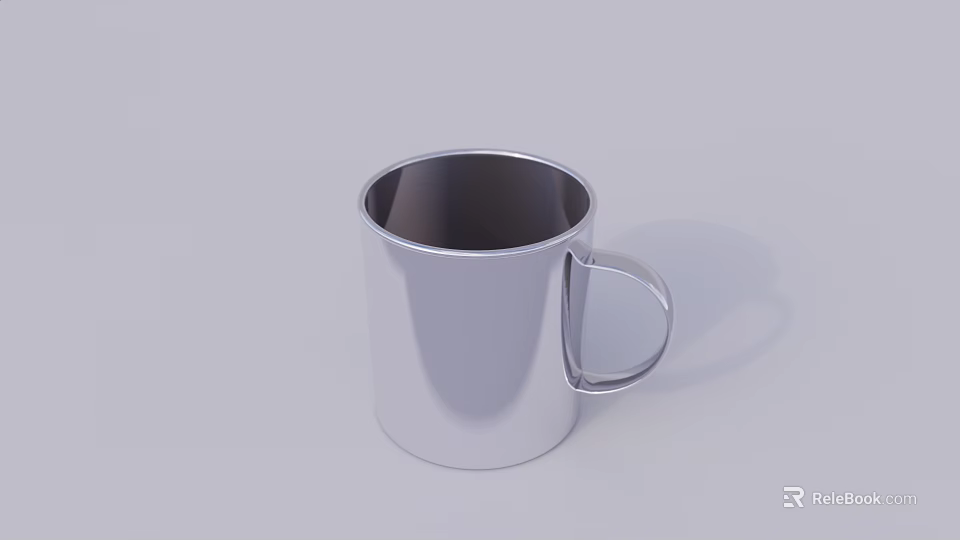 Essential Stainless Steel Kitchen Mug With Handle For Daily Household Use 3d model 