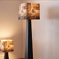 New Chinese floor lamp table lamp combination 3d model