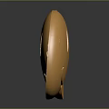 Golden Shiny Sphere And Circular Plate With Groove On Reflective Surface