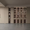 Modern Luxury Wooden Decorative Cabinet With Layered Storage In Minimalist Living Room