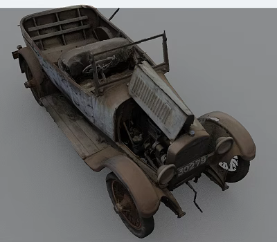 Old car. 3d model