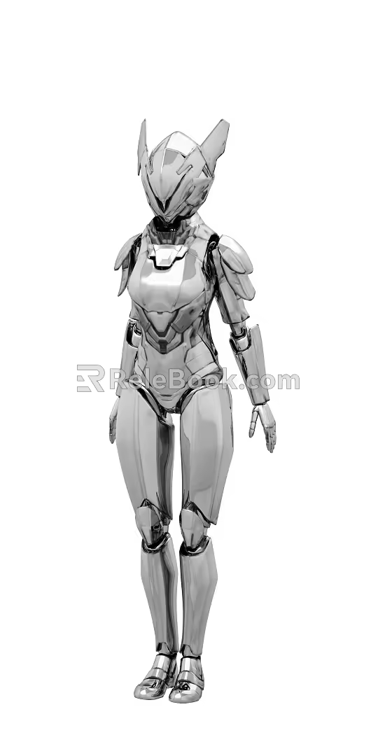 Modern Robot Female Robot 3d model