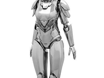 Modern Robot Female Robot 3d model