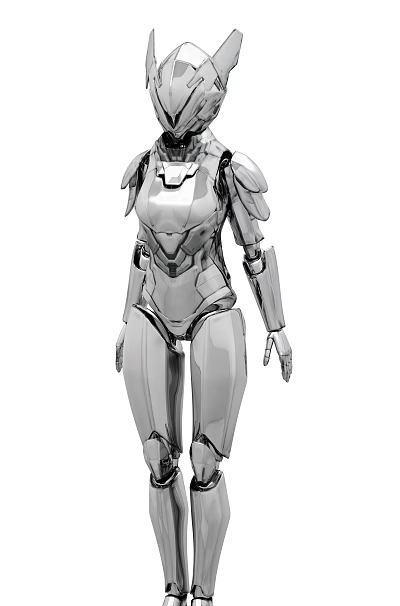 Smart Machine Humanoid Robot Figure With Metallic Design Advanced Structure And Futuristic Tech Appearance 3d model