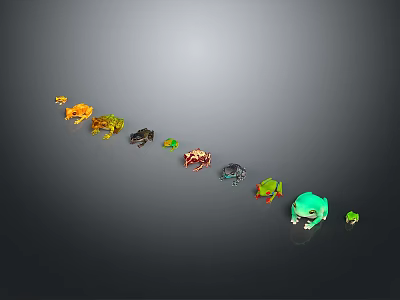 Frog Poison Frog Game Frog Reptile Cold Blooded Animal Reptile 3d model