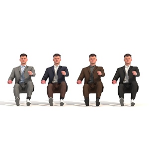 Characters Men Sitting People Driving People 3d model