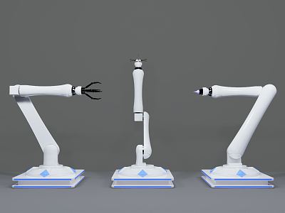 Modern mechanical arm equipment future technology 3d model