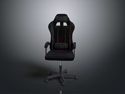 Modern Ergonomic Office Chair with Adjustable Base Armrests Caster Wheels and Upholstered Design 3d model