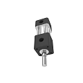 Pneumatic Cylinder Equipment With Black Housing Silver Piston Rod Mounting Holes