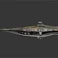 Futuristic Aerospace Spaceship Design With Metallic Surface And Detailed Structure