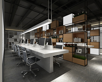 modern public office area office 3d model