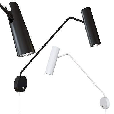 Modern Black And White Wall Lamp Design For Contemporary Home Interior Decor 3d model