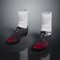 Black and Red Soccer Cleats with White Socks Modern Design for Football Sports