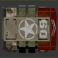 3D Military Facility Model Featuring Green Red Structure Antenna And Entrance Design