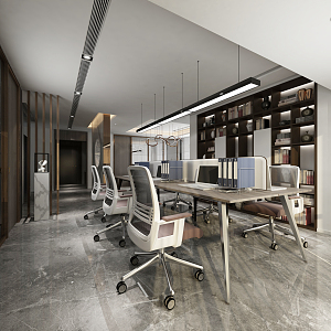 modern public office area office 3d model