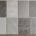 Gray Toned Wall Panels Sample Collection With Various Textures And Finishes 3d model