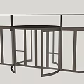 Revolving Door Modern Design With Metal Frame And Transparent Glass Structure