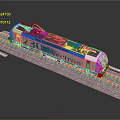 Vectron 230 Electric Train Model on Railway Track with Detailed Design