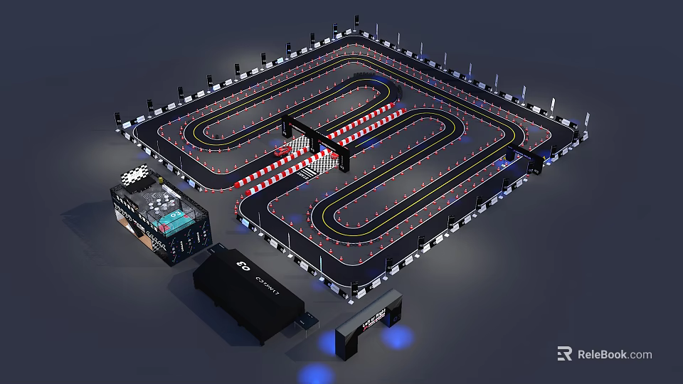 Well Stocked Liquor Store With Wine Racks And Cigarette Display Shelves 3d model 